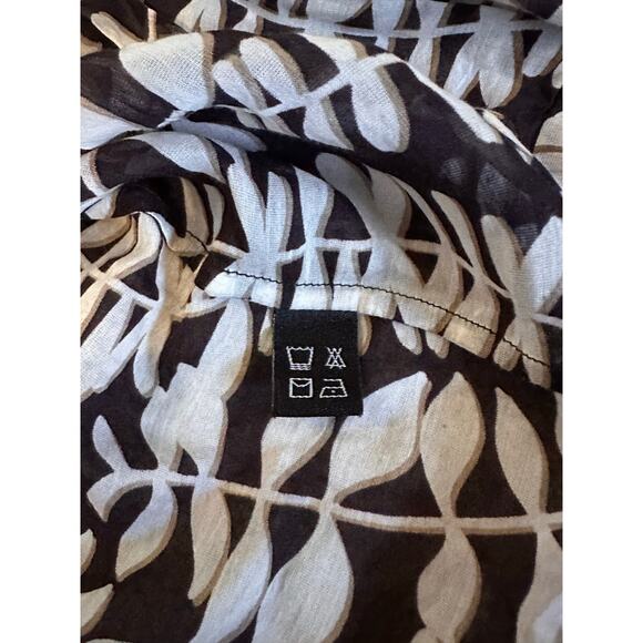 Jim Thompson Black/Ivory Cotton/Silk Button-Up Shirt Size 6 QuietLuxury Workwear - Picture 8 of 8